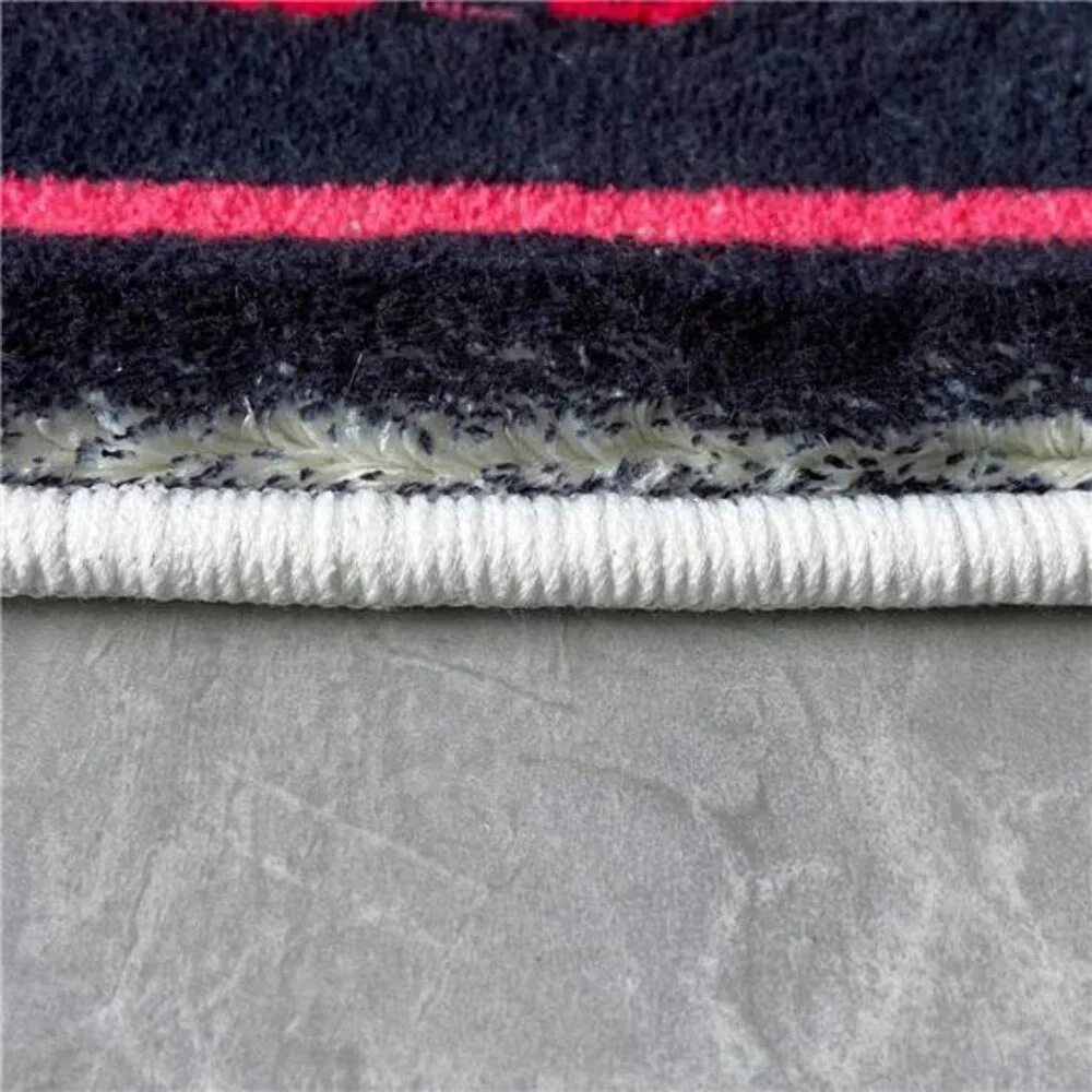 Red lip devil eye rug funny bathroom mat non slip absorbent washable plush carpe
